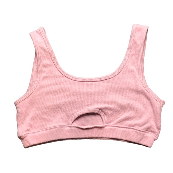 Pastel Pink Bra Top with Keyhole Chest Cutout! - Picture 4 of 5